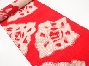 アンティーク　抽象花模様織り出し　八寸帯地反物